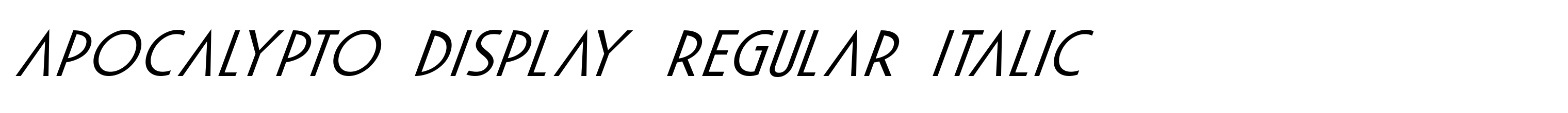 Apocalypto Display Regular Italic